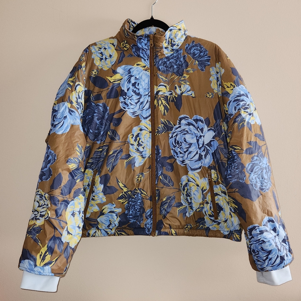 ⭐️ 2x HOST PICK ⭐️ Offline by Aerie Chillside Bronze Floral Puffer Jacket XXL - Picture 2 of 5